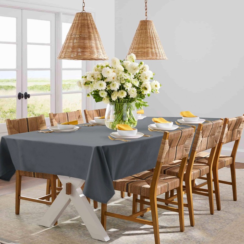 XWZO Table Cloth Rectangular Solid Table Cover Water Resistant Table
