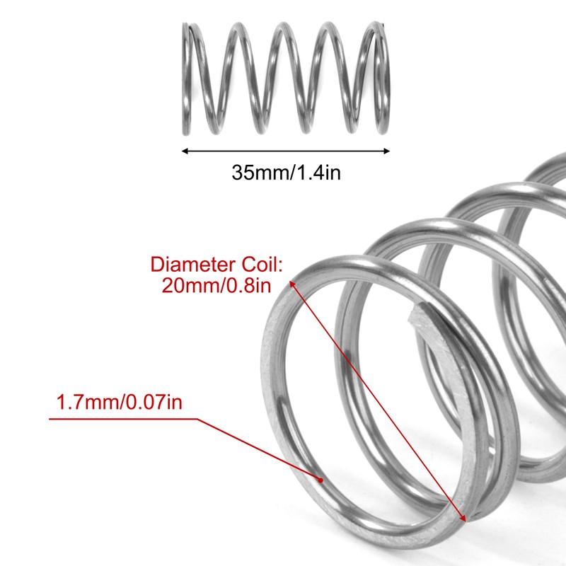 GUNGY Compression Spring Stainless Steel Spring Compression Springs 35 mm