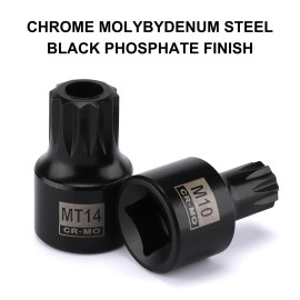 Mayouko 9pcs 14 38 12 Drive Low Profile Triple Square Bit Socket Set Tamperproof T