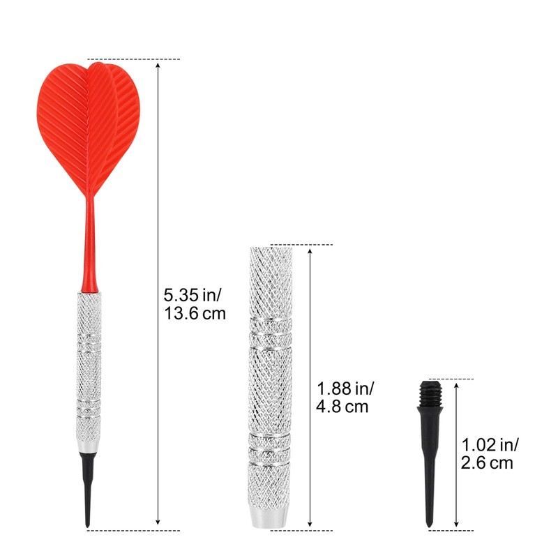 Accmor 12 Pack Soft Tip Darts, Bar Dart, Plastic Tip
