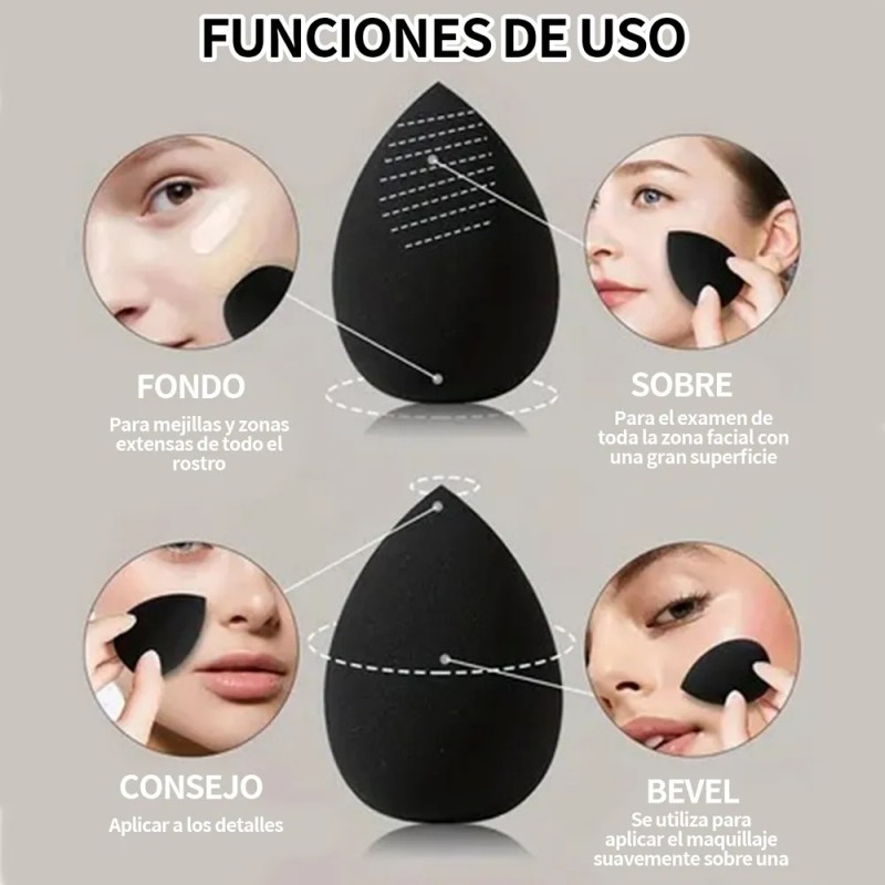 47 Brochas Maquillaje Profesional Y Herramientas Cosméticas Negro