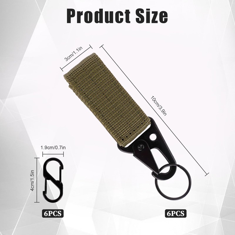 Belt Clip for Keys, Key Ring, Keyring Clip Nylon Snap