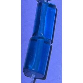 Teal Blue Color Glass Tubes 4x12mm 1 Strand 31 Beads  Glass Beads