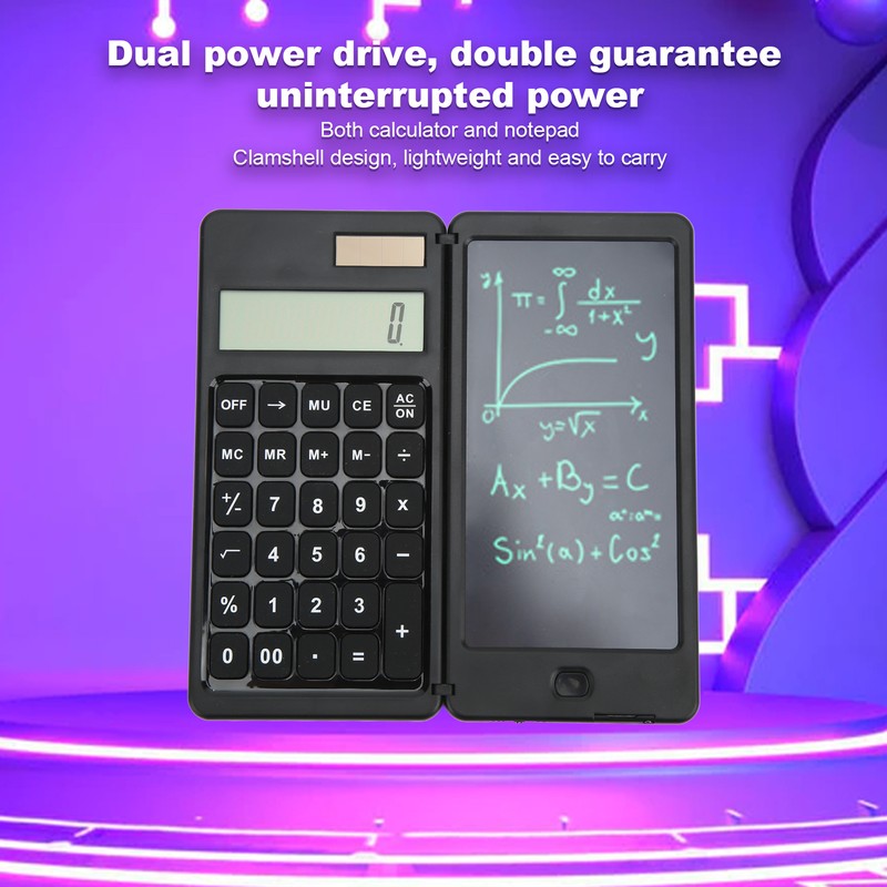 Calculator Notepad 10 Digit Display Dual Power Drive 128g Multifunction