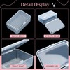 ISKYBOB 6 Packs Small Plastic Storage Containers, Clear Rectangle Bead