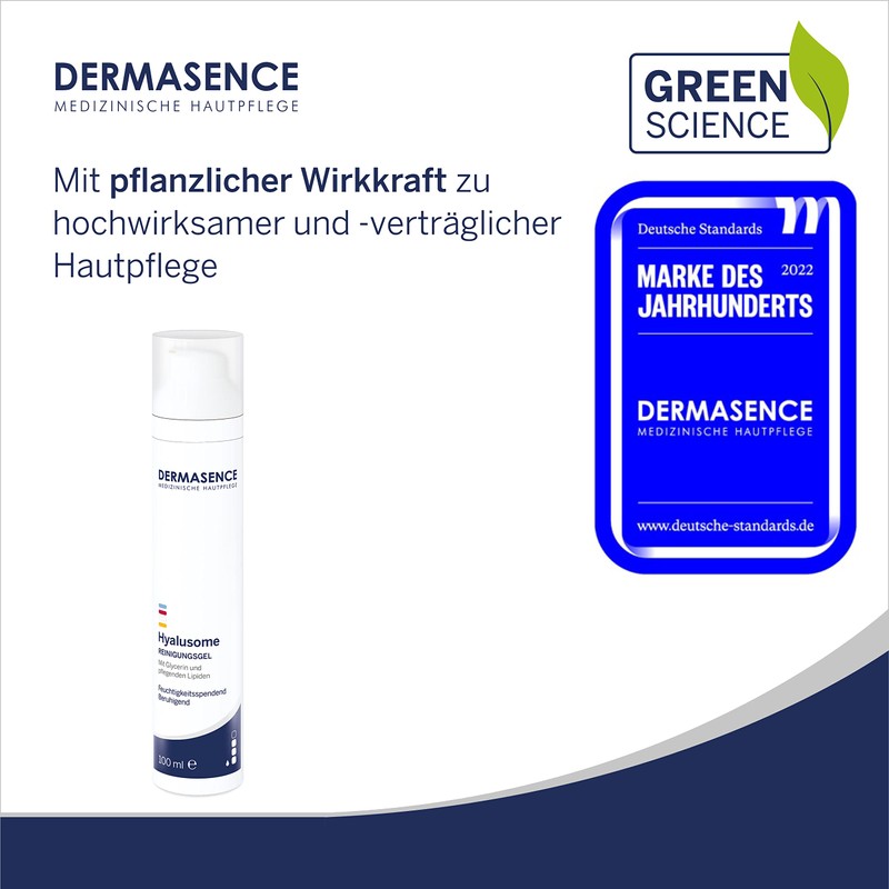 DERMASENCE Hyalusome Cleansing Gel - Mild, Moisturising Facial Cleansing for