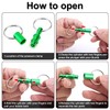 4pcs Quick Release Keychain, Iron Brass Alloy Detachable Keychain Pull