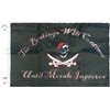 SOUTHBEACH Beatings Will Continue 12x18 Inch Flag Pirate Jolly Roger Boat Banner