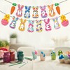 DACSTLWKJ Happy Easter Banner Decorations Bunny Easter Carrots Egg Garland
