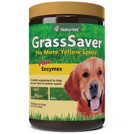 NaturVet NaturVet C GrassSaver Wafers for Dogs Plus Enzymes C 300 Wafers C Healthy Supplement to Help Rid Your Lawn of Yellow Spots C Synergistic Combination of B-Complex Vitamins & Amino Acids