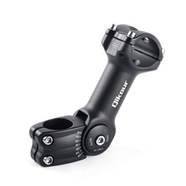 Vástago de bicicleta ajustable de 60 grados 1.252 in (1-1/4") / 25.4mm (1") para MTB, bicicleta de carretera, se adapta al tubo de dirección estándar de 1.126 in (1-1/8")