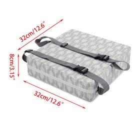 Sumnacon Meal Cushion, Children, Seat Cushion, For Chairs, Adjustable Height, Chair Cushion, Kids With Ties (Light Gray)