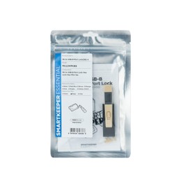 SmartKeeper Essential / 4 x RJ11 Port Blockers with 1 x Lock Key Mini / Beige