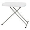Flash Furniture 26" Plastic Folding TV Tray/Laptop Table in Granite White