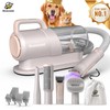 Today's Deals - Geoorood Dog Grooming Vacuum All-in-One Kit with 10KPa Suction, 2.2L Dust Tank, Adjustable Combs, Lightweight Design, Perfect for Gifts & Home Use #TikTokShopLaborDaySale #FallFreshness:_Purple(6-in-1)-with Nail Grinder & Paw Trimmer
