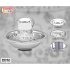 Stainless Steel Netilat Yadayim Set – Medium 5.5” Floral Pattern,