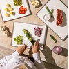 SMIRLY Plastic Cutting Board Set With Holder, Dishwasher Safe Plastic