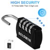 DELSWIN Combination-Padlock 4-Digit-Gym-Locker-Lock - 12 PCS Resettable Combo Lock for
