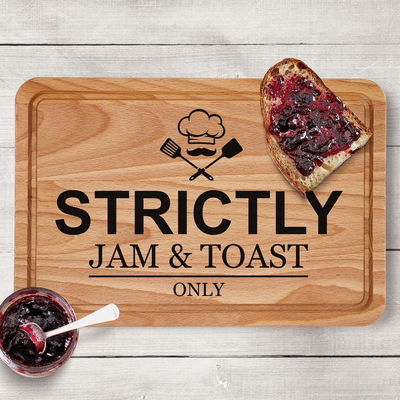 Jam & Toast Chopping Board, Funny Gifts Fathers Day, New