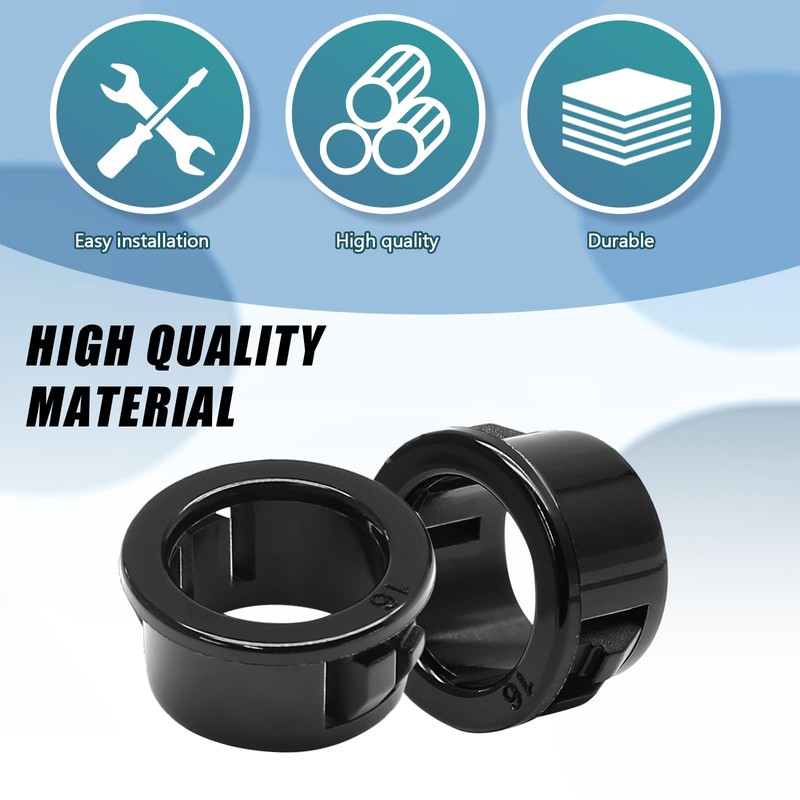 Litoexpe 50 Pack 5/8 Inch Cable Snap Bushing Grommet Protector