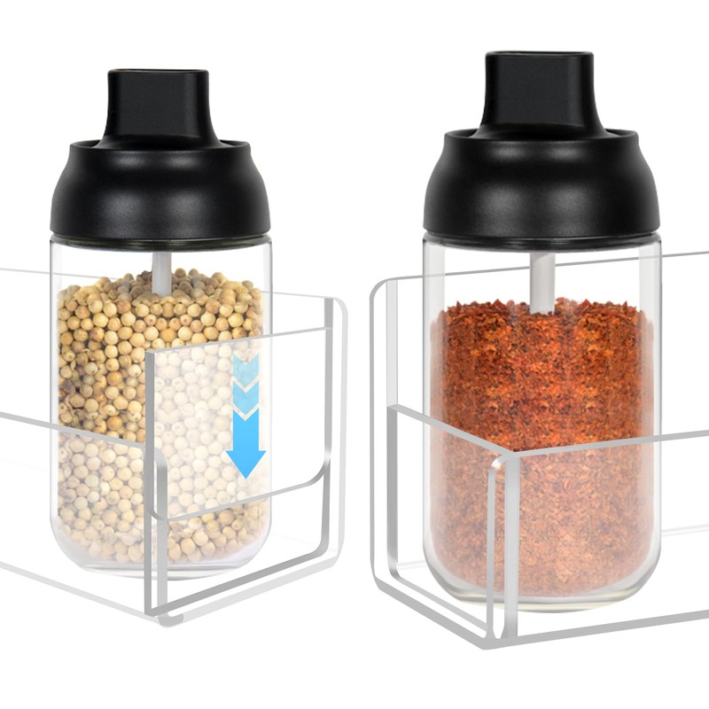 Douildhaiy Acrylic Spice Rack Wall Mount-6 Inch, Clear Spice Shelf