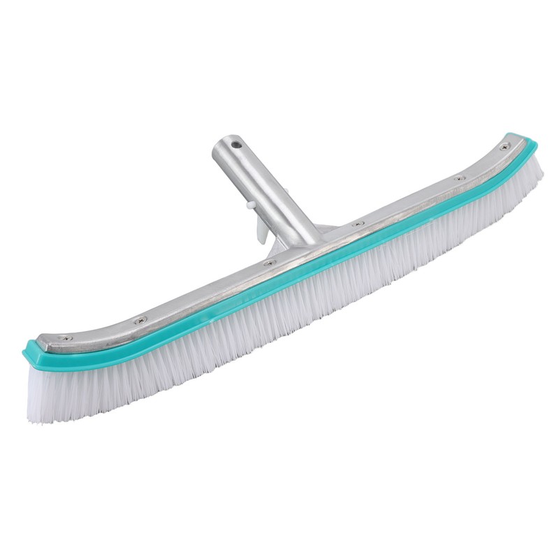 18in Swimming Pool Brush Plastic Nylon Stainless Steel Cleaning Tool