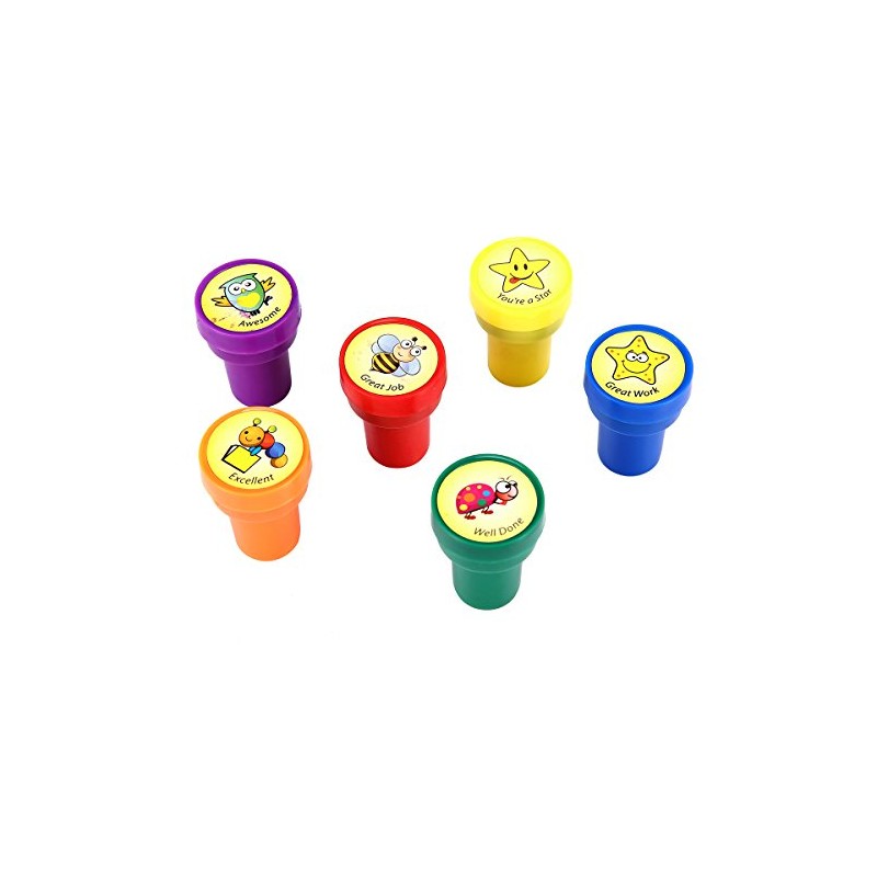 LUCKYBIRD Stamps for Kids, Best Plastic Self Inking Reward Stamps
