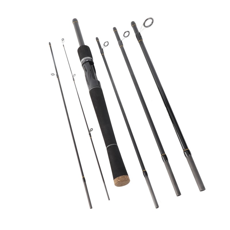 6.9ft Fishing Rod Portable 6 Sections Carbon Fiber Lightweight Fishing