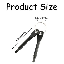 Rumyve Portable Keyring Screwdriver,Mini Portable Keyring Screwdriver Set,Flathead and Cross Survival Tool for Men Outdoor Repair