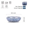 Selamica Ceramic Pasta Bowls Set of 4,Large Salad Bowls, Stackable