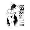 Spreadshirt Looney Tunes Sylvester Sticker, 10 x 10 cm, Transparent