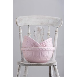 Mason Cash Colour Powder Pink S18 Chip Resistant Earthenware 26cm Mixing Bowl, Stoneware, 2 Litre/24 cm