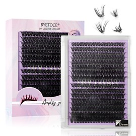 50D+60D Lashes Extension Clusters DIY Wispy Lash Clusters 320Pcs D Curl Manga Lashes Cluster 9-16MM 3D Fluffy Eyelash Clusters for Beginners Makeup Enthusiasts Makeup Artists