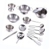 16PCS Pots and Pans Kitchen Toy Stainless Steel Pretend Play