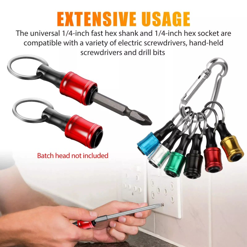 custom-sign 1/4" Hex Shank Quick Release Keychain Screwdriver Drill Bit