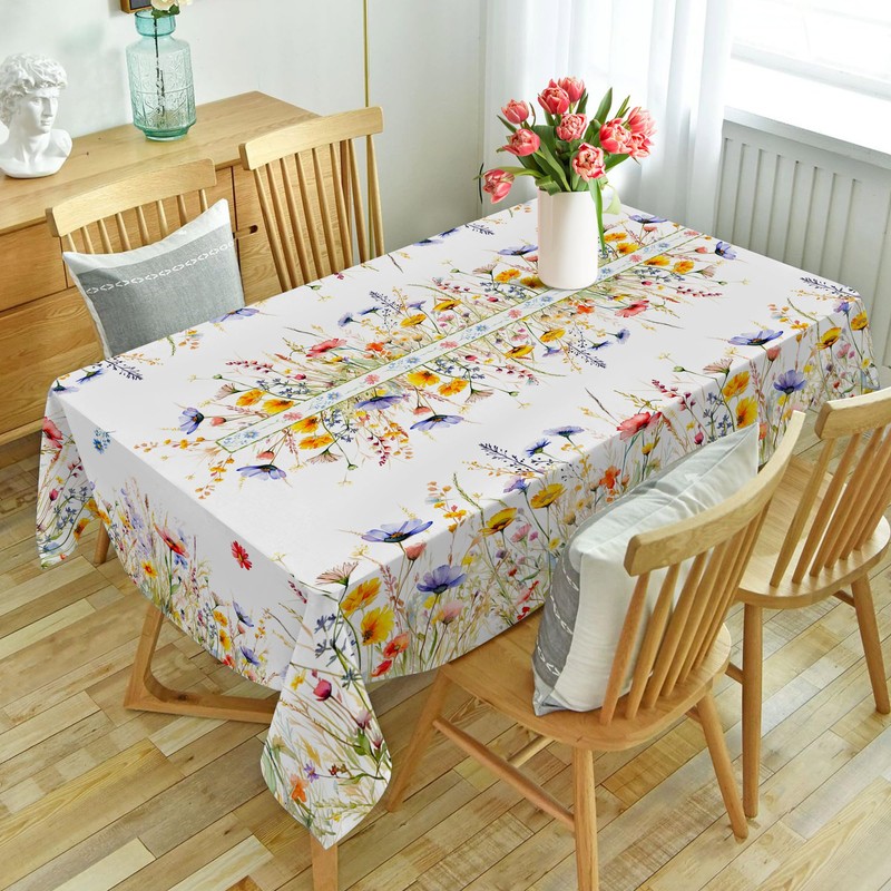 cusugbaso Spring Tablecloth 60x120 for Recatangle Table - Spring Decorations