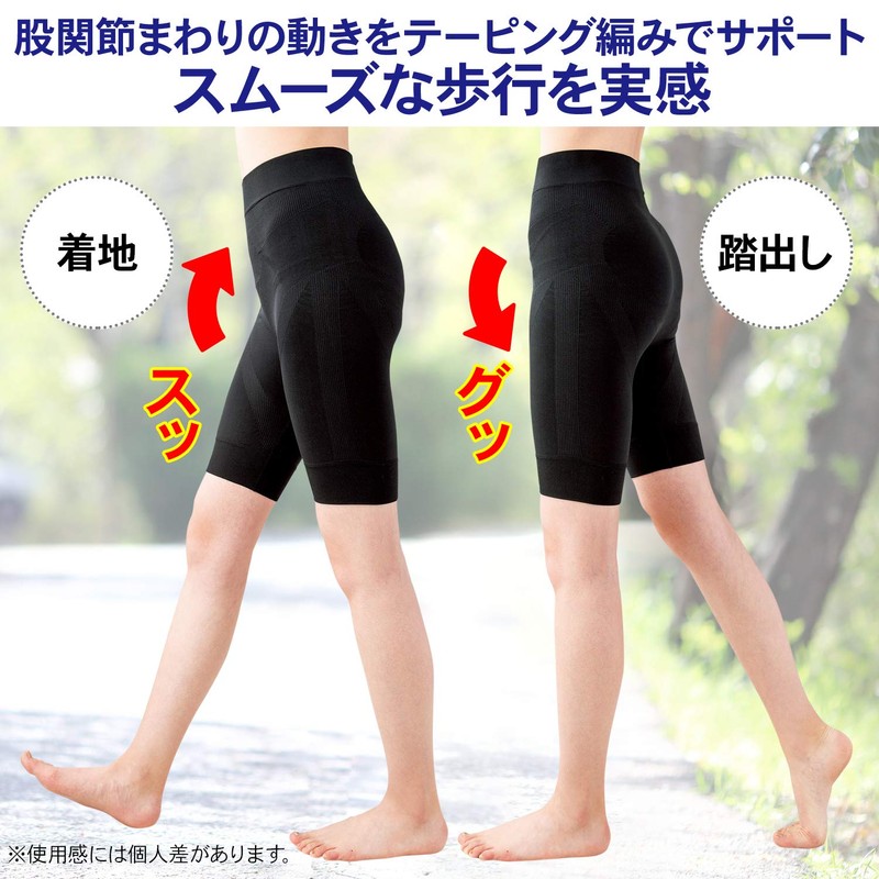 Como Life Lower Belly Clean Hip Spats, Black, M -