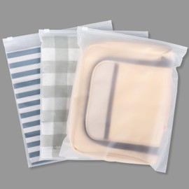 Svaldo Ziplock Bags for Clothes, 25Pcs 25 * 30cm Clothes Storage Bags with Zips, Frosted Plastic Bags, Hospital Bag Organiser, Luggage Organiser Bags for Clothes, Cosmetics (with Vent Holes)