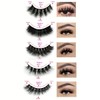 Ellazzle False Eyelashes 20 Pairs Mink Eyelashes Wispy Lashes 15mm