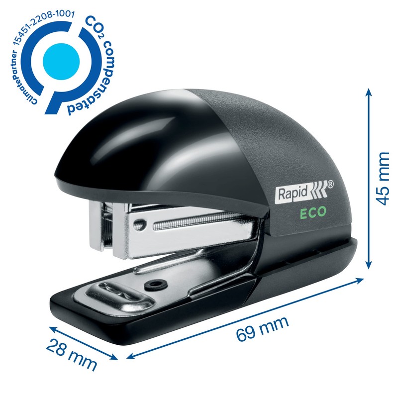 Rapid ECO Mini Stapler, Compact & Heavy Duty Small Stapler