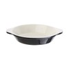 Vogue Black Round Gratin Dish 30X150mm 400ml Cast Iron Baking