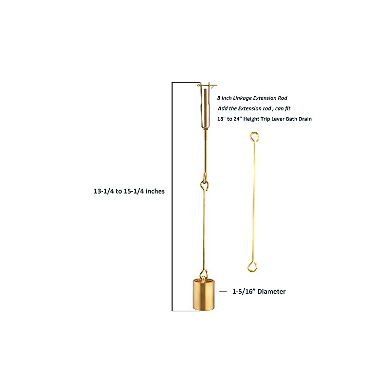 Tub Drain Linkage Assembly with Trip Lever and Strainer Done