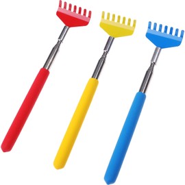 Lack labo Grandson Hand Telescopic Set of 3, 7.9 - 26.8 inches (20 - 68 cm), Portable Back, Itchy, Back Scratch, Gap Removal, Stainless Steel, Storage Bag Included, Shovel Type (Set of 3)