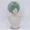 Cfalaicos 10 Inch Short Green Wig Men Layered for Halloween