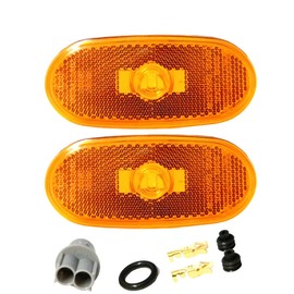 Easy Link 2 x Side Marker Lights 12 V with Bulb Orange Compatible with Mercedes Sprinter 906 W906 VW Crafter E-Test 9068201456 0038202956 2E0945061C