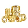Qrity 100 Pcs Knurled Nuts, Brass Threaded Insert Kit, Female