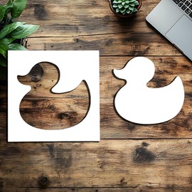Rubber Duck Stencil – Reusable 4x4 Inch Mylar Template for Wall Art, Scrapbooking, Painting, Drawing, and DIY Crafts
