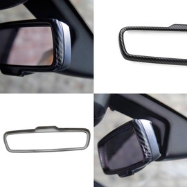 Crosselec Carbon Fiber Rearview Mirror Frame Cover Trim For Dodge Charger 2015+