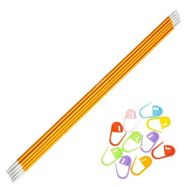 KnitPro Zing DPN Double Pointed Knitting Needles 6 inch, Size 1 (15cm, 2.25mm) with 10 Colorful Stitch Markers