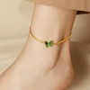 Ankle Bracelets For Women, 14 Gold Plated Waterproof Butterfly Layered